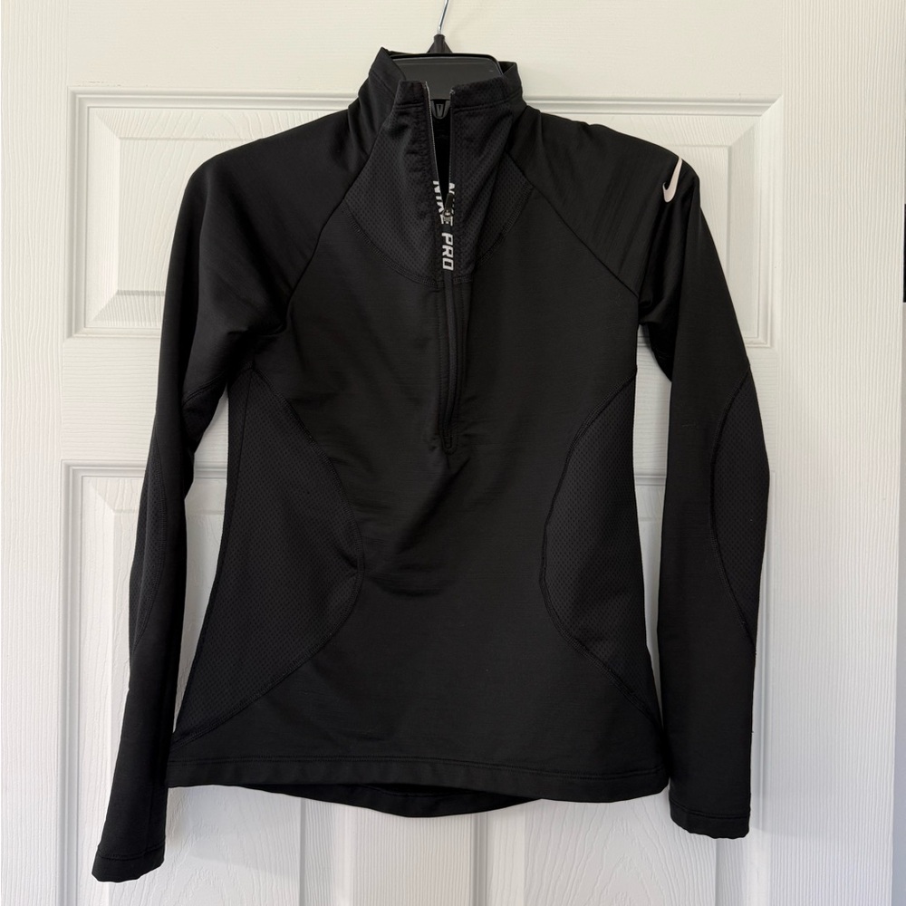 Nike Black Pro Quarter-Zip Top